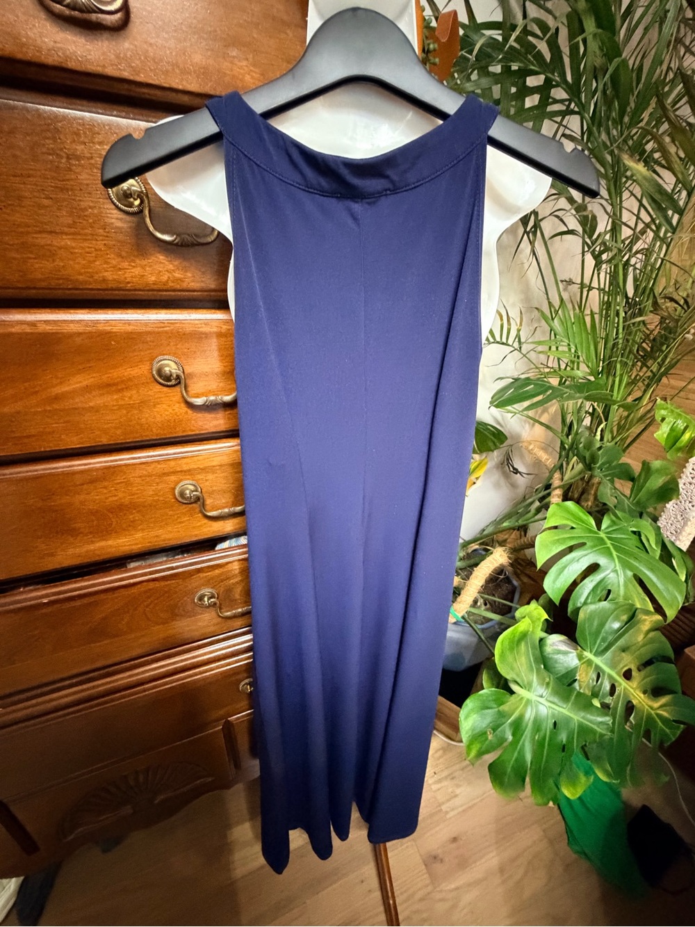 Signature by Robbie Bee Navy Sleeveless Keyhole Maxi Dress - Picture 5 of 6